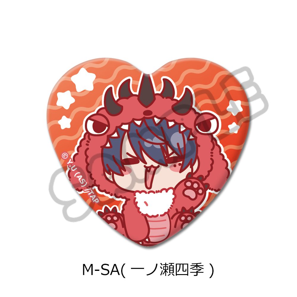 桃源暗鬼 第3弾 ハート型缶バッジ M-SA 一ノ瀬四季 ("Tougen Anki" Vol. 3 Heart Can Badge M-SA Ichinose Shiki)