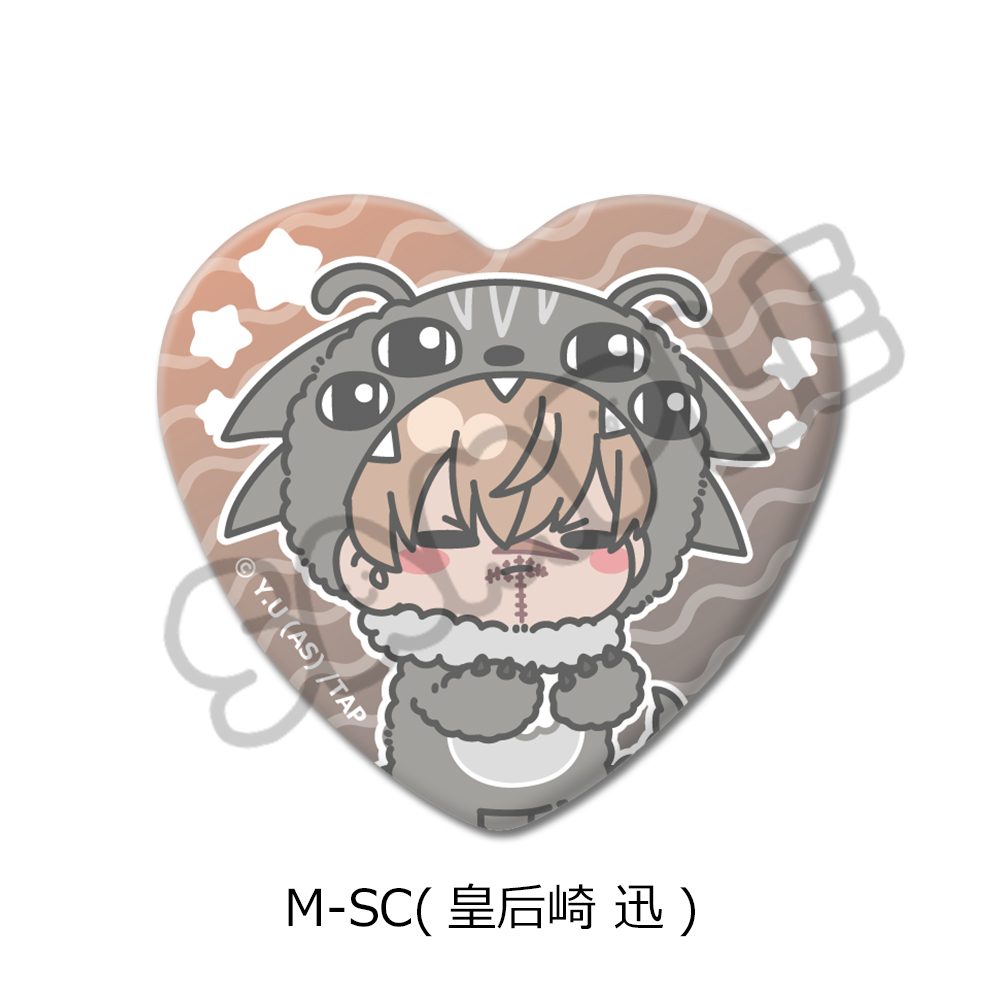 桃源暗鬼 第3弾 ハート型缶バッジ M-SC 皇后崎迅 ("Tougen Anki" Vol. 3 Heart Can Badge M-SC Kougasaki Jin)
