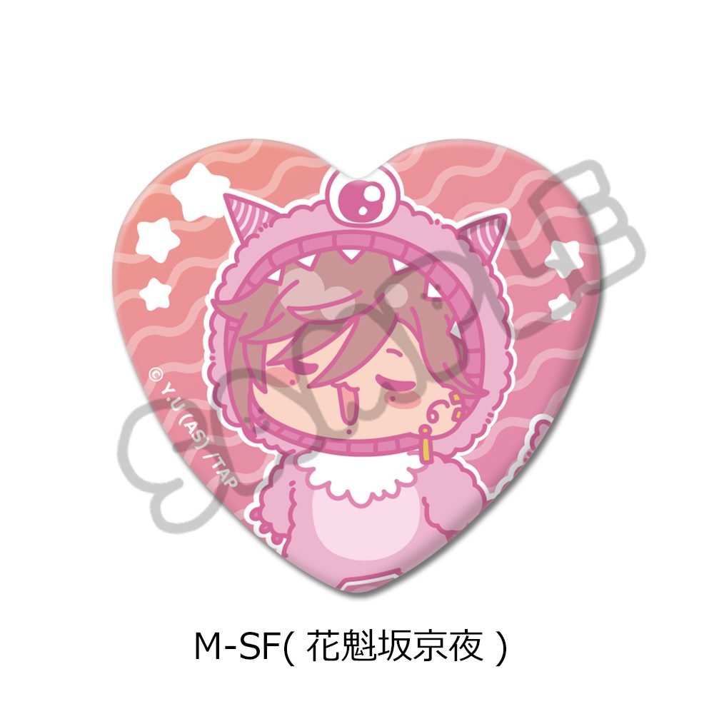 桃源暗鬼 第3弾 ハート型缶バッジ M-SF 花魁坂京夜 ("Tougen Anki" Vol. 3 Heart Can Badge M-SF Oiranzaka Kyoya)
