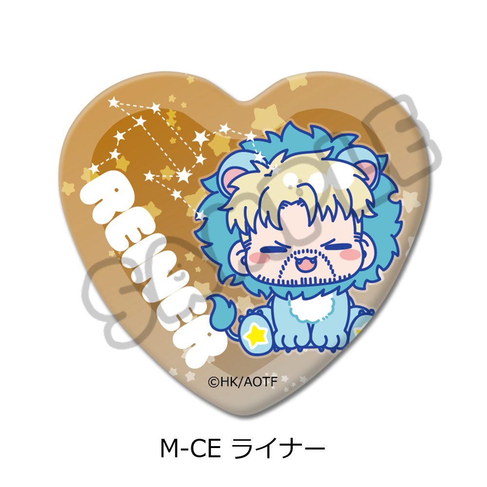 進撃の巨人 The Final Season 第16弾 ハート型缶バッジ M-CE ライナー ("Attack on Titan The Final Season" Vol. 16 Heart Can Badge M-CE Reiner)