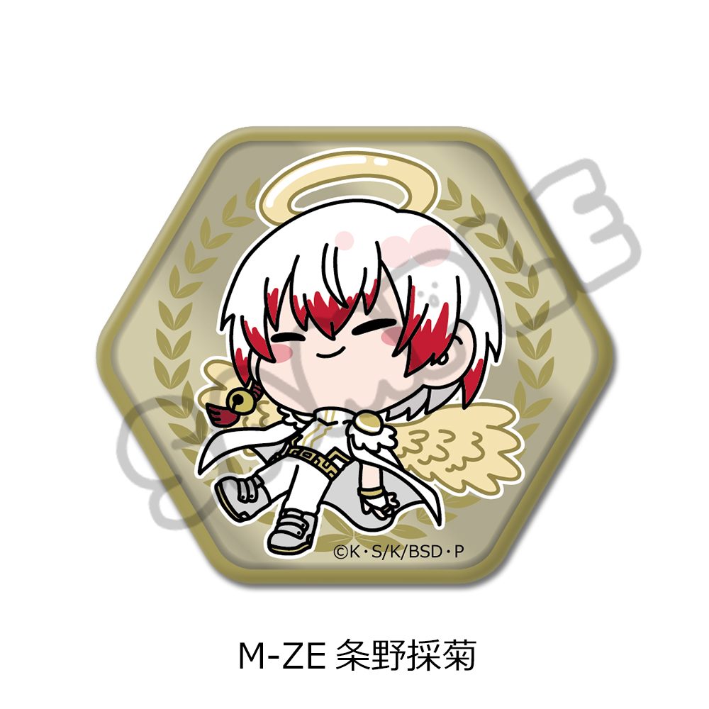 文豪ストレイドッグス 第6弾 六角形缶バッジ Mocho-ZE 条野採菊 ("Bungo Stray Dogs" Vol. 6 Hexagonal Can Badge Mocho-ZE Jono Saigiku)