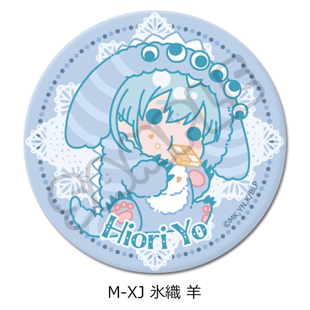 ブルーロック 第9弾 丸形缶バッジ(75mm) M-XJ 氷織羊 ("Blue Lock" Vol. 9 Round Can Badge (75mm) M-XJ Hiori Yo)