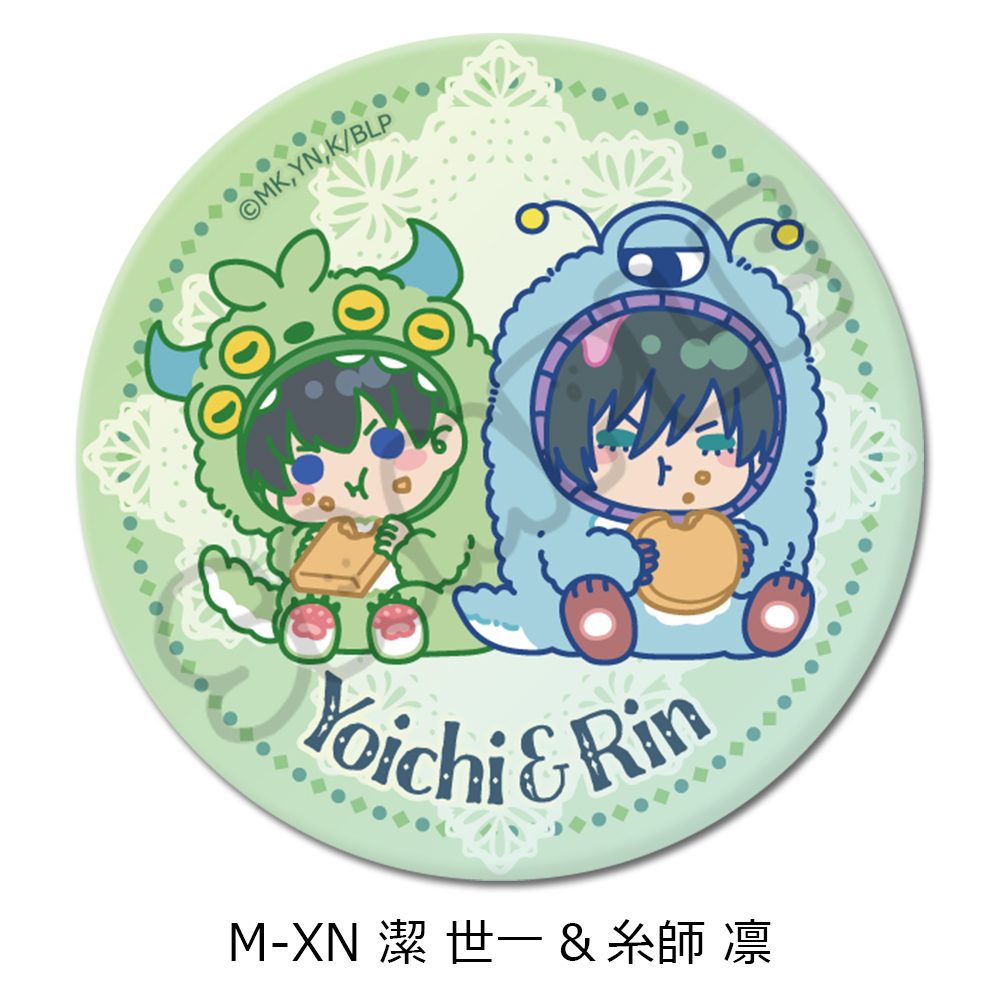 ブルーロック 第9弾 丸形缶バッジ(75mm) M-XN 潔世一&糸師凛 ("Blue Lock" Vol. 9 Round Can Badge (75mm) M-XN Isagi Yoichi & Itoshi Rin)