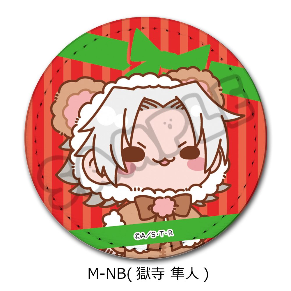 家庭教師ヒットマンREBORN! 第4弾 レザーバッジ(丸形) M-NB 獄寺隼人 ("Reborn!" Vol. 4 Leather Badge (Round) M-NB Gokudera Hayato)