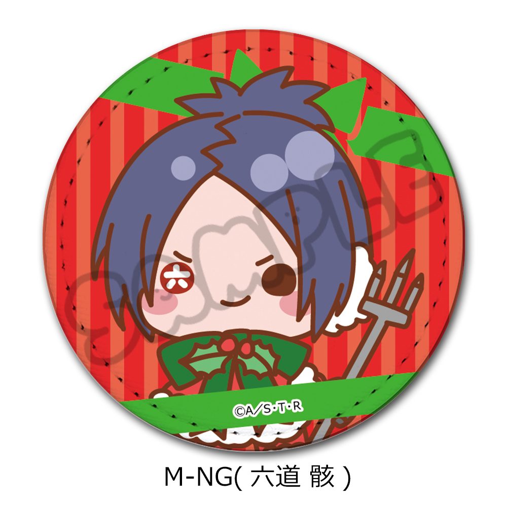 家庭教師ヒットマンREBORN! 第4弾 レザーバッジ(丸形) M-NG 六道骸 ("Reborn!" Vol. 4 Leather Badge (Round) M-NG Rokudo Mukuro)