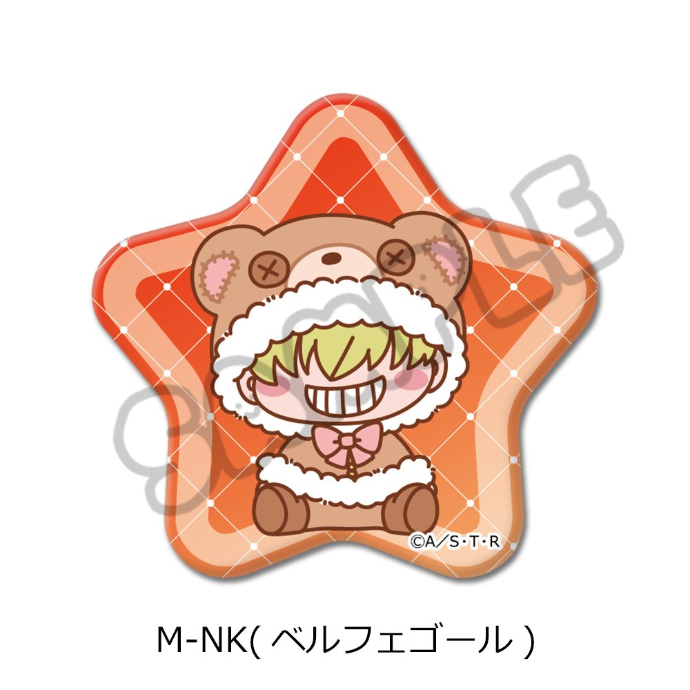 家庭教師ヒットマンREBORN! 第4弾 星形缶バッジ M-NK ベルフェゴール ("Reborn!" Vol. 4 Star Can Badge M-NK Belphegor)