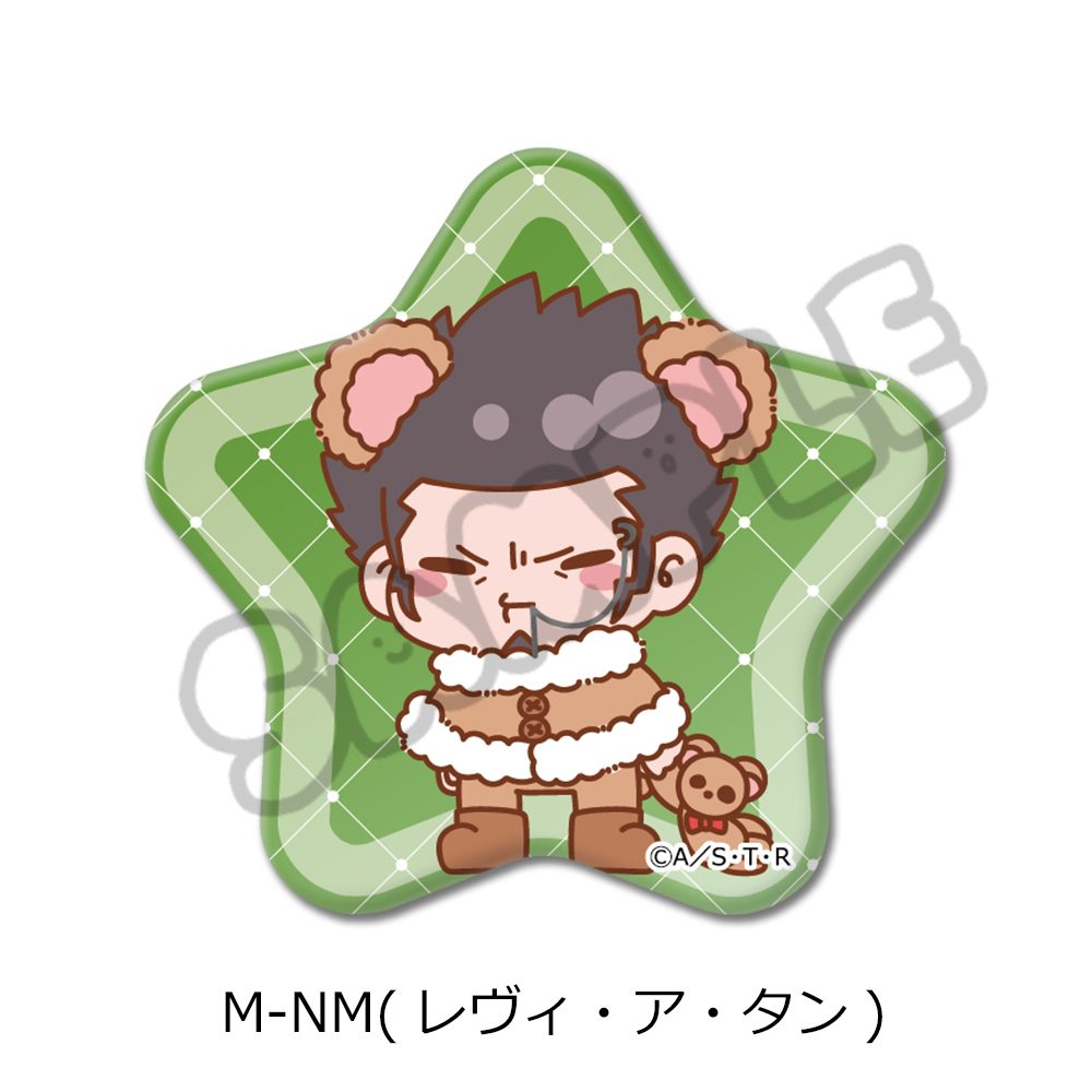 家庭教師ヒットマンREBORN! 第4弾 星形缶バッジ M-NM レヴィ・ア・タン ("Reborn!" Vol. 4 Star Can Badge M-NM Levi A Than)