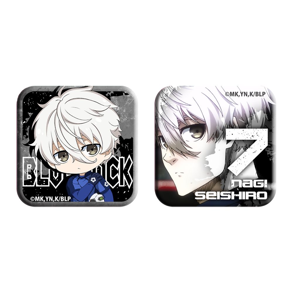 ブルーロック 凪誠士郎 スクエア缶バッジセット ("Blue Lock" Nagi Seishiro Square Can Badge Set)
