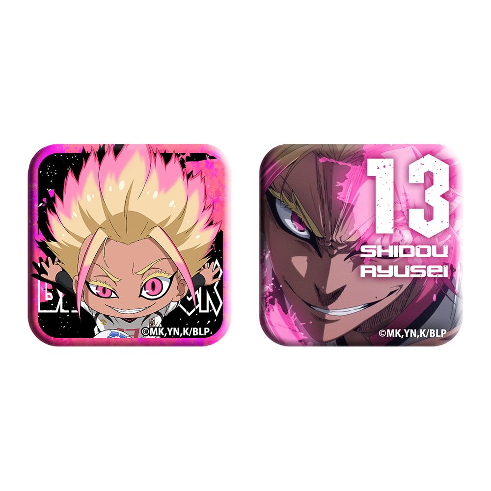 ブルーロック 士道龍聖 スクエア缶バッジセット ("Blue Lock" Shidou Ryusei Square Can Badge Set)