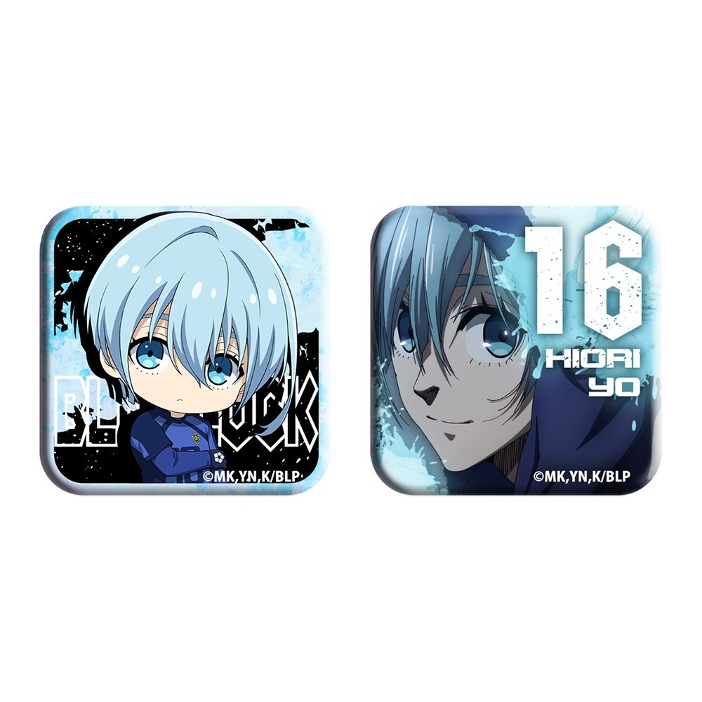 ブルーロック 氷織羊 スクエア缶バッジセット ("Blue Lock" Hiori Yo Square Can Badge Set)