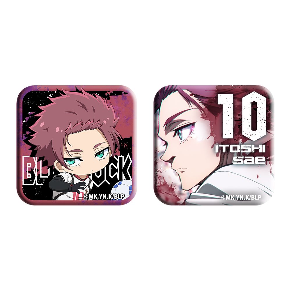 ブルーロック 糸師冴 スクエア缶バッジセット ("Blue Lock" Itoshi Sae Square Can Badge Set)