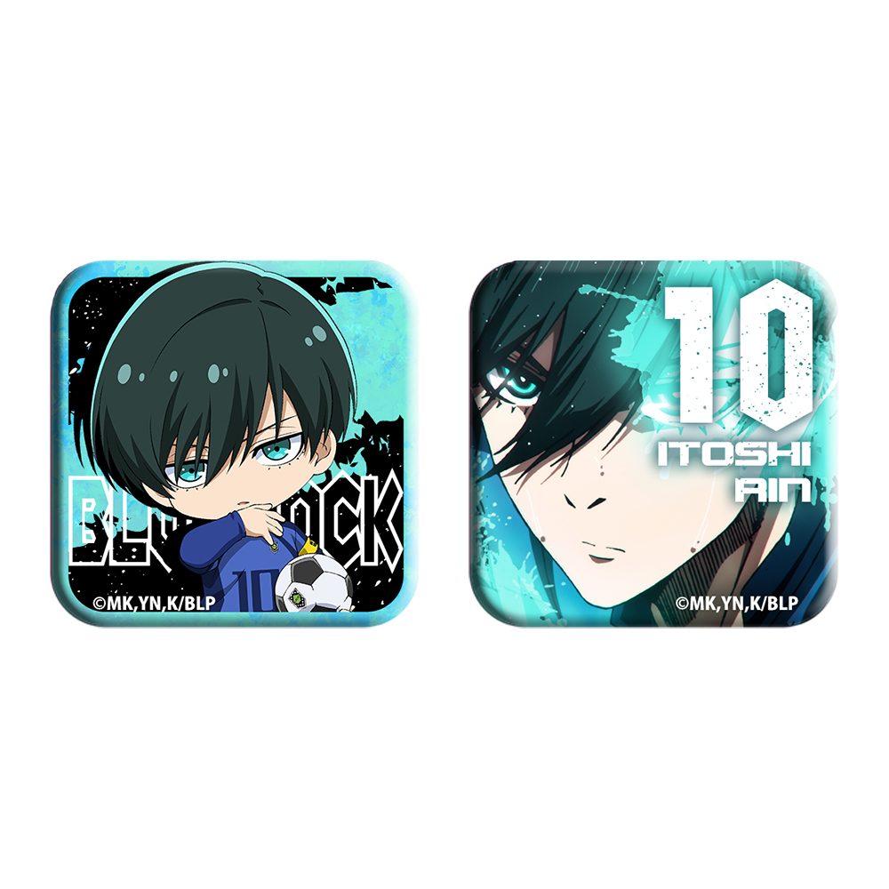 ブルーロック 糸師凛 スクエア缶バッジセット ("Blue Lock" Itoshi Rin Square Can Badge Set)