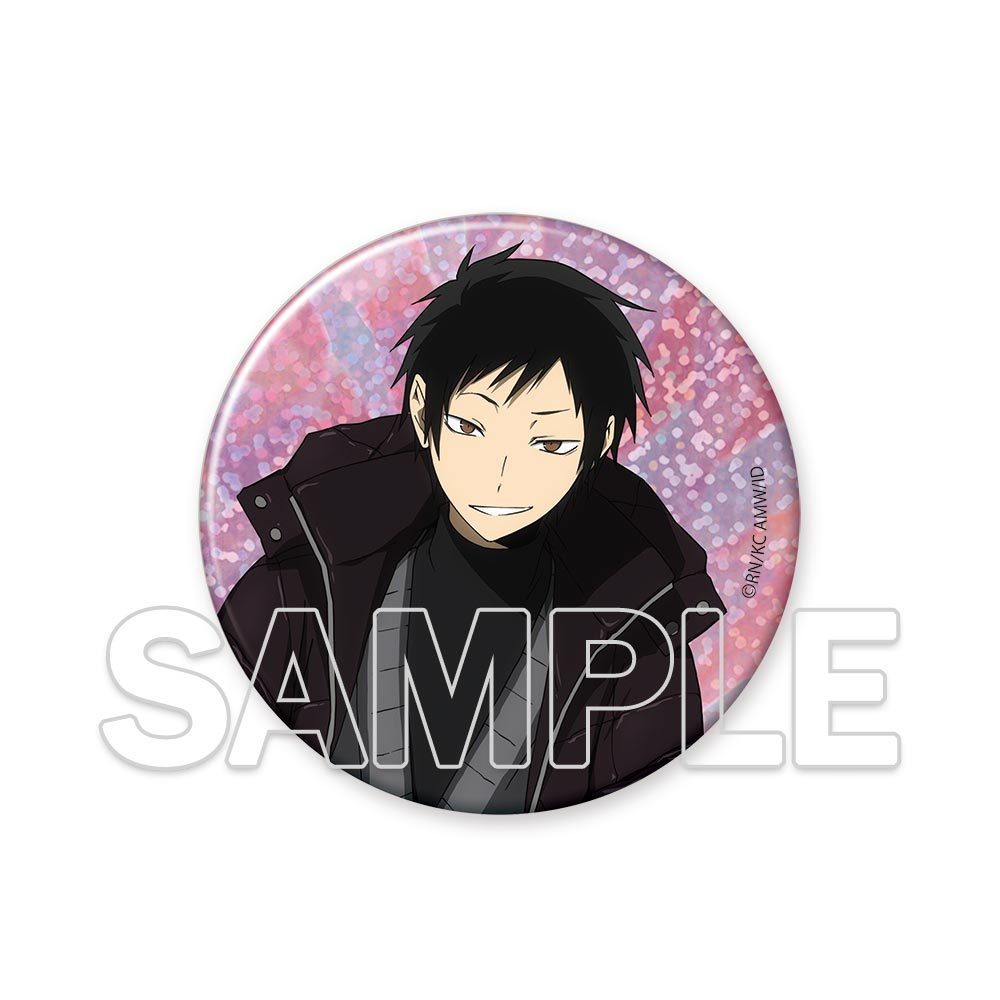 デュラララ!!×2 Ver.winter キラキラ缶バッジ 折原臨也 ("Durarara!!x2" Ver. Winter Kirakira Can Badge Orihara Izaya)