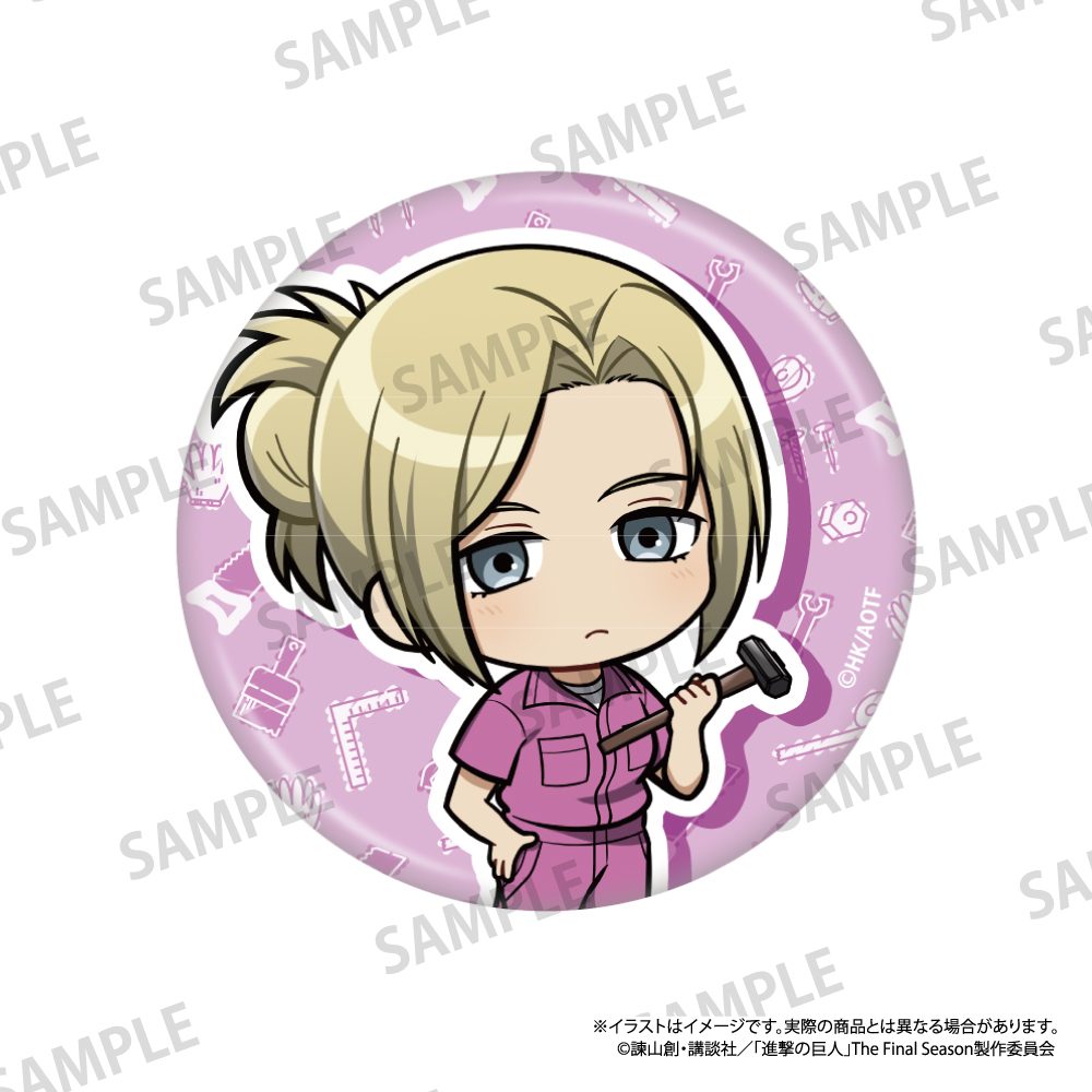 進撃の巨人 丸缶バッジ アニ・レオンハート(ミニキャラ)(DIY) ("Attack on Titan" Round Can Badge Annie Leonhart (Mini Character) (DIY))