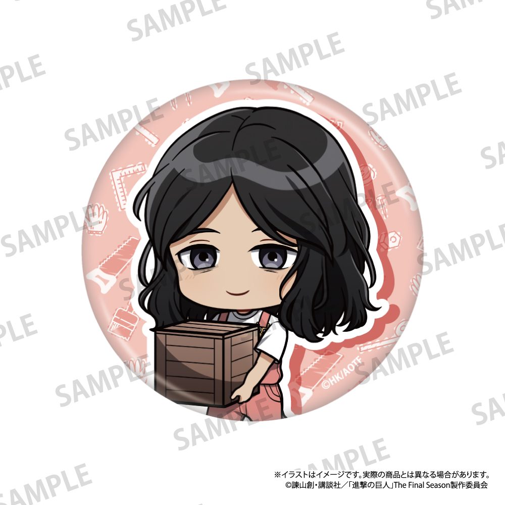 進撃の巨人 丸缶バッジ ピーク・フィンガー(ミニキャラ)(DIY) ("Attack on Titan" Round Can Badge Pieck Finger (Mini Character) (DIY))