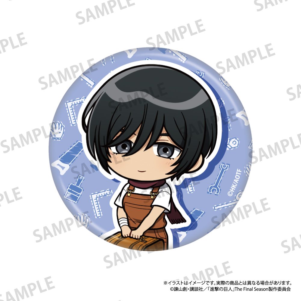 進撃の巨人 丸缶バッジ ミカサ・アッカーマン(ミニキャラ)(DIY) ("Attack on Titan" Round Can Badge Mikasa Ackerman (Mini Character) (DIY))