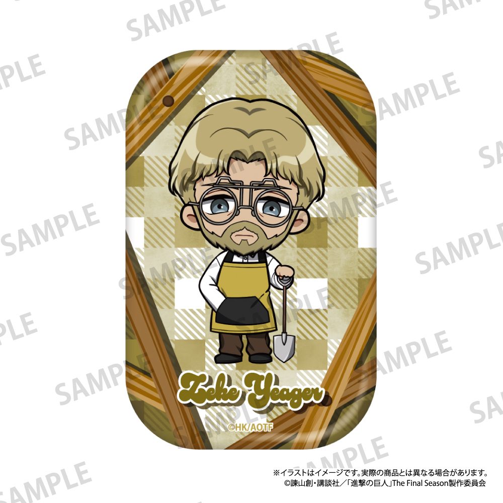 進撃の巨人 長方形型缶バッジ ジーク・イェーガー(ミニキャラ)(DIY) ("Attack on Titan" Rectangle Can Badge Zeke Yeager (Mini Character) (DIY))