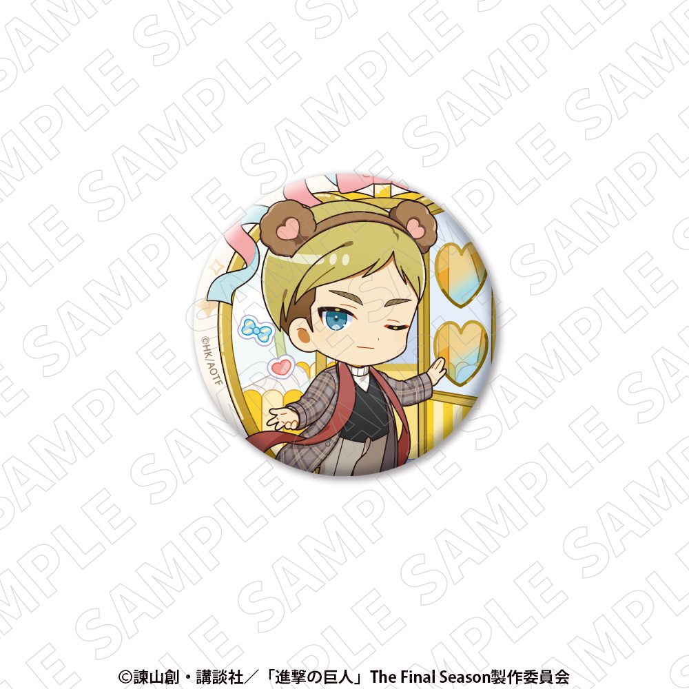 進撃の巨人 ミニキャラ缶バッジ エルヴィン ("Attack on Titan" Mini Character Can Badge Erwin)