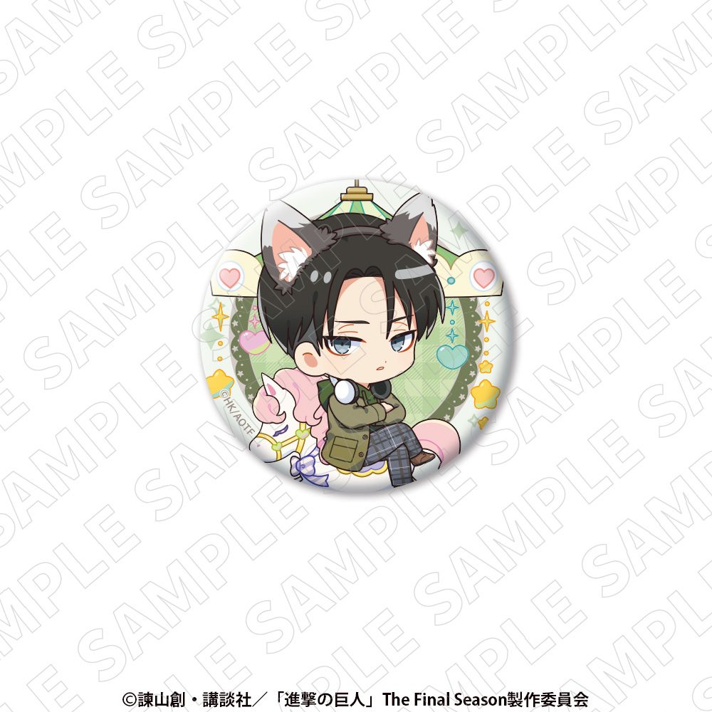 進撃の巨人 ミニキャラ缶バッジ リヴァイ ("Attack on Titan" Mini Character Can Badge Levi)