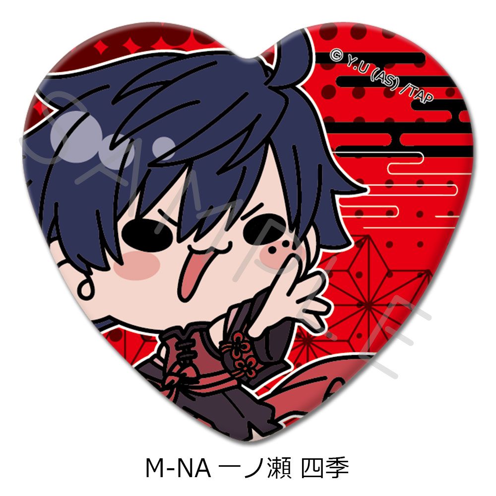 桃源暗鬼 第2弾 ハート型缶バッジ M-NA 一ノ瀬四季 ("Tougen Anki" Vol. 2 Heart Can Badge M-NA Ichinose Shiki)