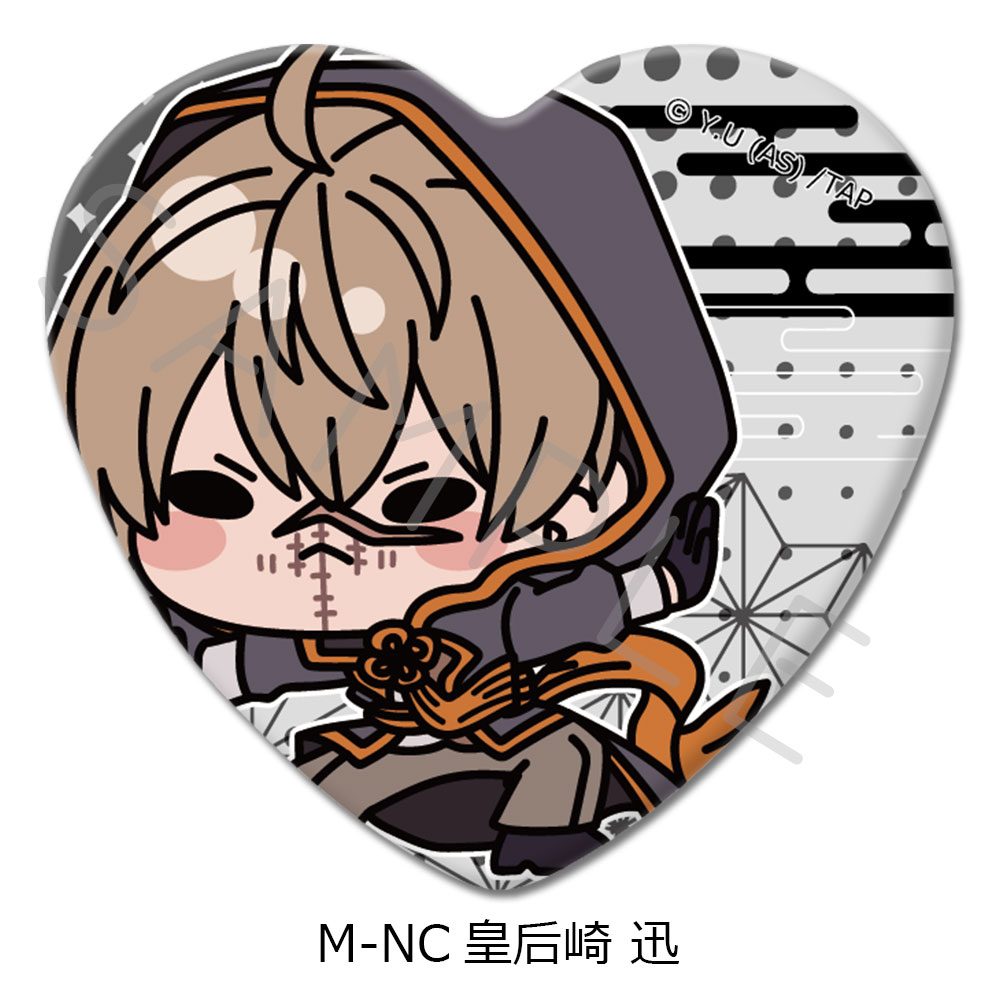 桃源暗鬼 第2弾 ハート型缶バッジ M-NC 皇后崎迅 ("Tougen Anki" Vol. 2 Heart Can Badge M-NC Kougasaki Jin)