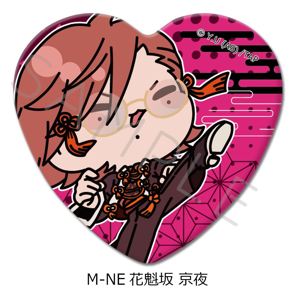 桃源暗鬼 第2弾 ハート型缶バッジ M-NE 花魁坂京夜 ("Tougen Anki" Vol. 2 Heart Can Badge M-NE Oiranzaka Kyoya)