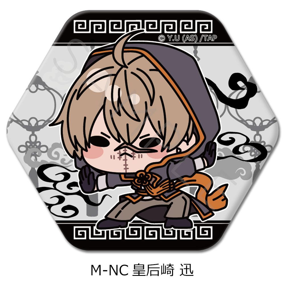 桃源暗鬼 第2弾 六角形缶バッジ M-NC 皇后崎迅 ("Tougen Anki" Vol. 2 Hexagonal Can Badge M-NC Kougasaki Jin)