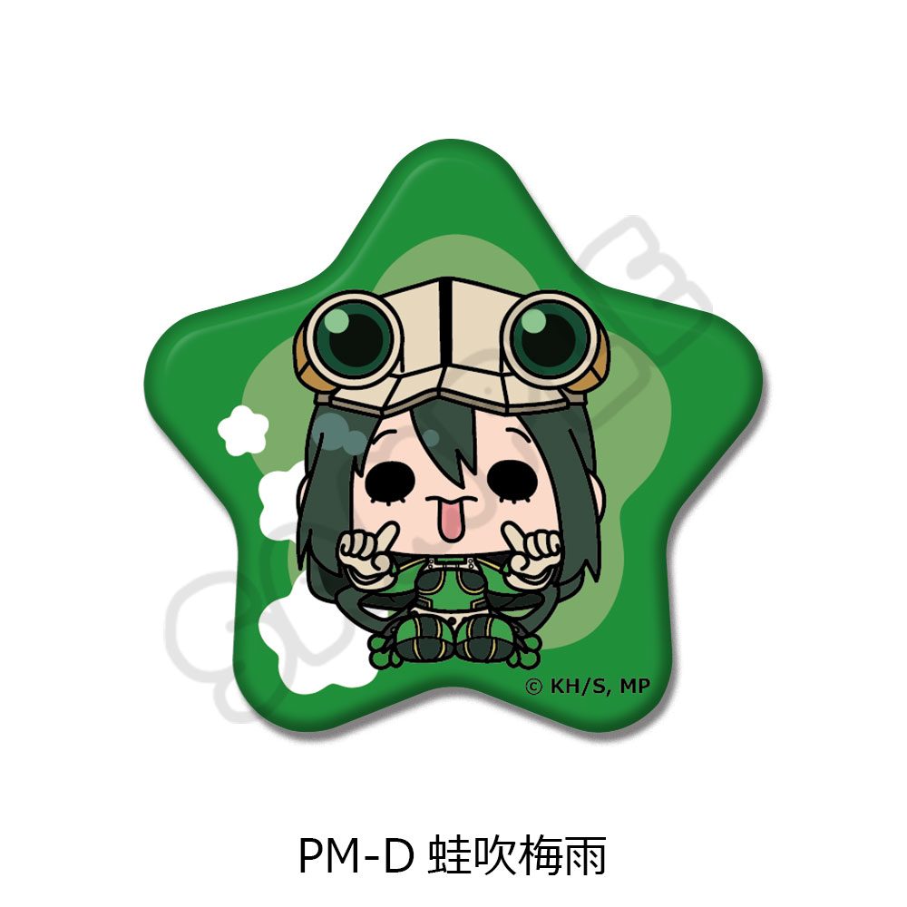 僕のヒーローアカデミア POTEmocho 第1弾 星型缶バッジ PM-D 蛙吹梅雨 ("My Hero Academia" POTEmocho Vol. 1 Star Can Badge PM-D Asui Tsuyu)