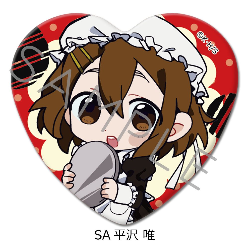 けいおん! 第2弾 ハート型缶バッジ SA 平沢唯 ("K-On!" Vol. 2 Heart Can Badge SA Hirasawa Yui)