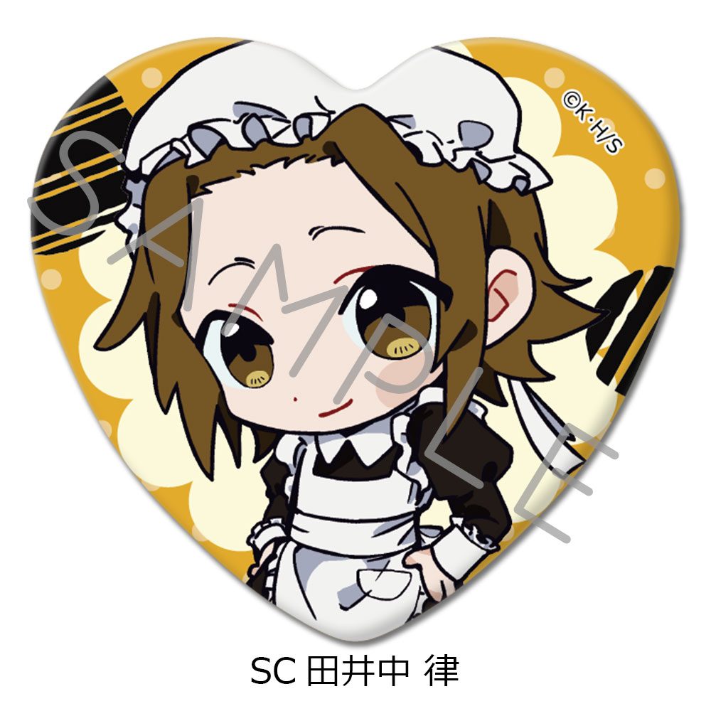 けいおん! 第2弾 ハート型缶バッジ SC 田井中律 ("K-On!" Vol. 2 Heart Can Badge SC Tainaka Ritsu)