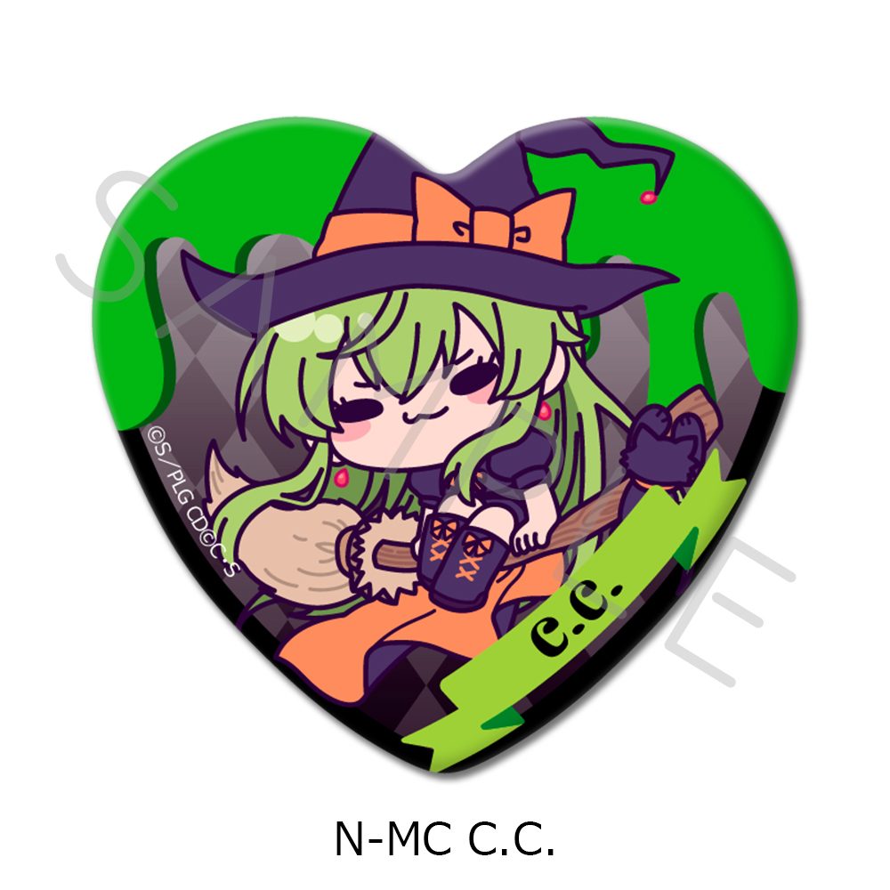 コードギアス 反逆のルルーシュ 第4弾 ハート型缶バッジ N-MC C.C. ("Code Geass Lelouch of the Rebellion" Vol. 4 Heart Can Badge N-MC C.C.)