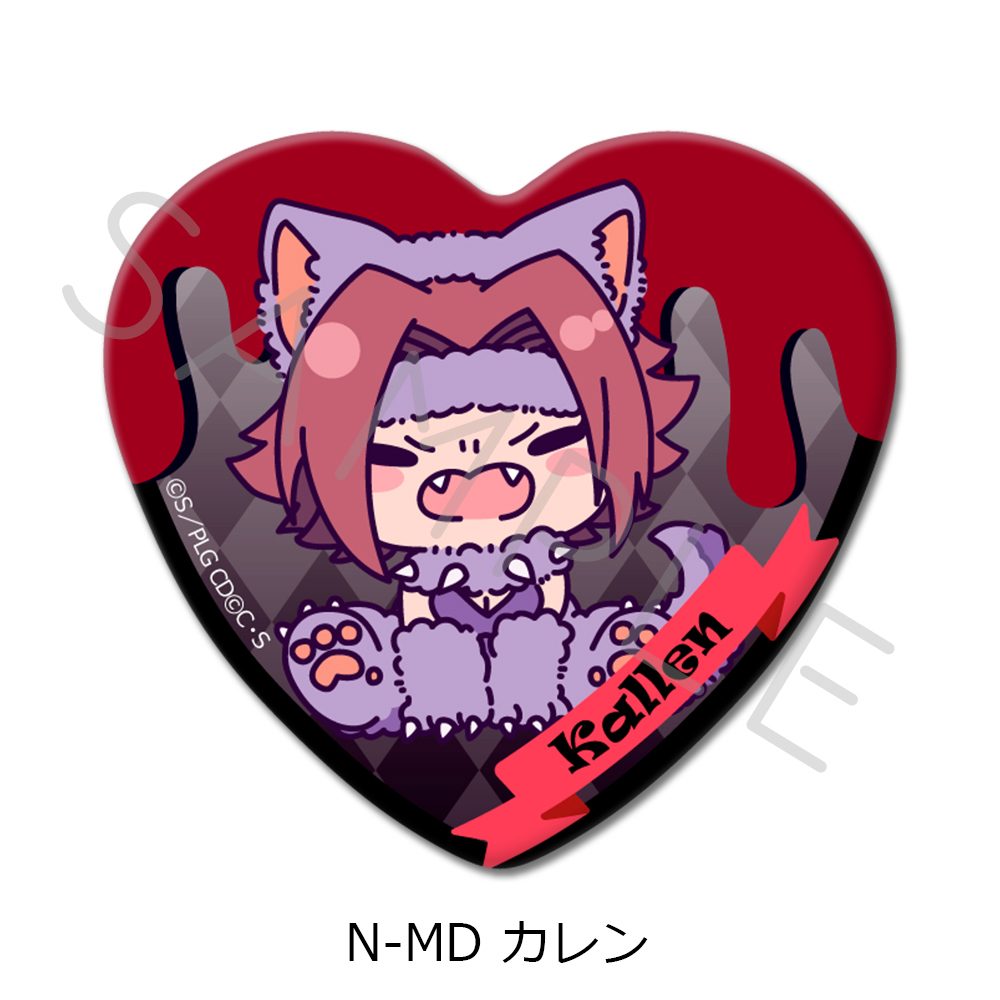 コードギアス 反逆のルルーシュ 第4弾 ハート型缶バッジ N-MD カレン ("Code Geass Lelouch of the Rebellion" Vol. 4 Heart Can Badge N-MD Kallen)