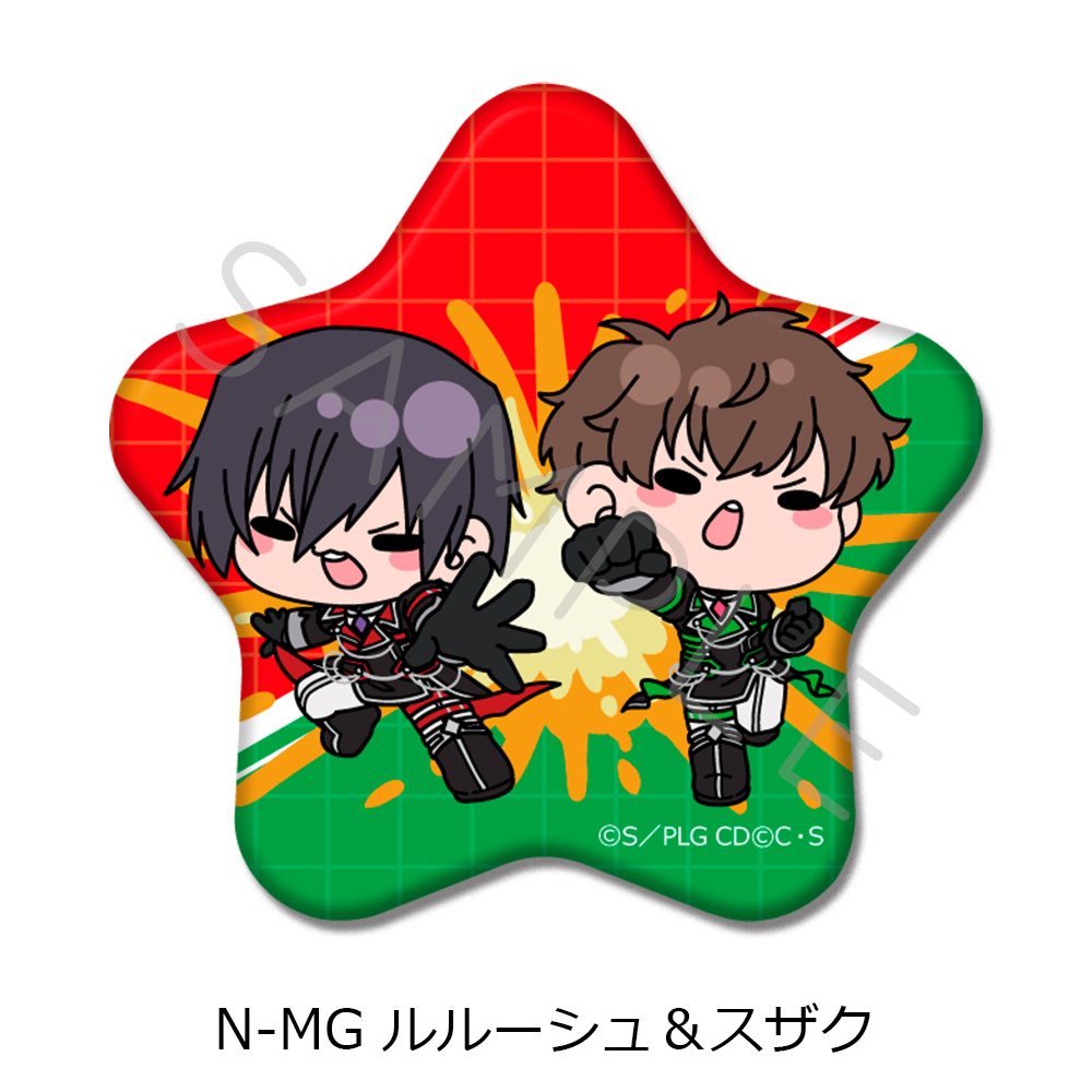 コードギアス 反逆のルルーシュ 第4弾 星形缶バッジ N-MG ルルーシュ&スザク ("Code Geass Lelouch of the Rebellion" Vol. 4 Star Can Badge N-MG Lelouch & Suzaku)