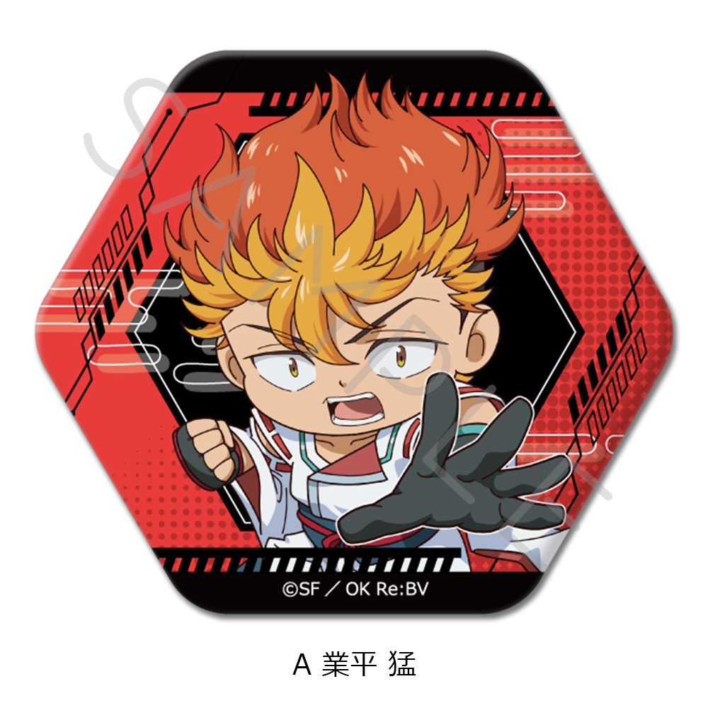 陰陽廻天 Re:バース 六角形缶バッジ A 業平猛 ("Onmyo Kaiten Re:Birth Verse" Hexagonal Can Badge A Narihira Takeru)