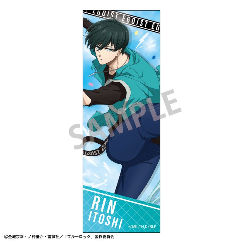 ブルーロック ロングスクエア缶バッジ 糸師凛 アクロバットサッカー ("Blue Lock" Long Square Can Badge Itoshi Rin Acrobat Soccer)