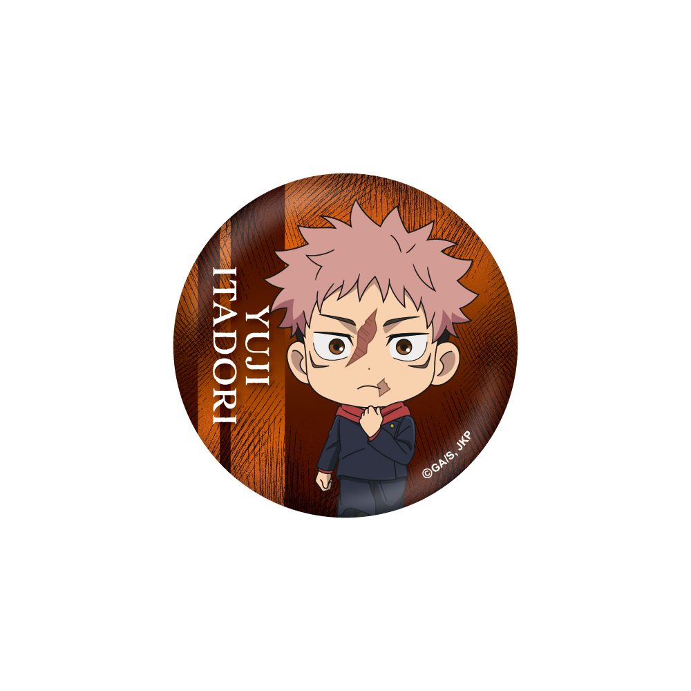 呪術廻戦 ミニキャラ 缶バッジ 虎杖悠仁 ("Jujutsu Kaisen" Mini Character Can Badge Itadori Yuji)