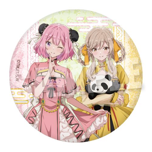 わたしが恋人になれるわけないじゃん、ムリムリ!(※ムリじゃなかった!?) BIGホログラム缶バッジ Sweet China Ver. 甘織れな子&瀬名紫陽花 ("There's No Freaking Way I'll be Your Lover! Unless..." Big Hologram Can Badge Sweet China Ver. Amaori Renako & Sena Ajisai)