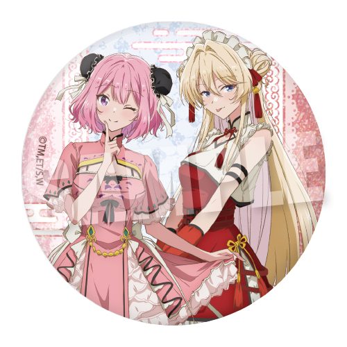 わたしが恋人になれるわけないじゃん、ムリムリ!(※ムリじゃなかった!?) BIGホログラム缶バッジ Sweet China Ver. 甘織れな子&王塚真唯 ("There's No Freaking Way I'll be Your Lover! Unless..." Big Hologram Can Badge Sweet China Ver. Amaori Renako & Ouduka Mai)