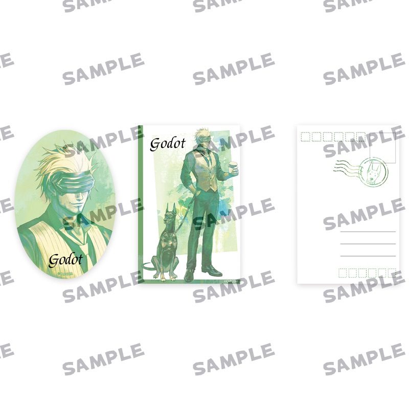 逆転裁判 動物シリーズ 缶バッジブロマイドセット ゴドー ("Ace Attorney" Animal Series Can Badge Bromide Set Godot)