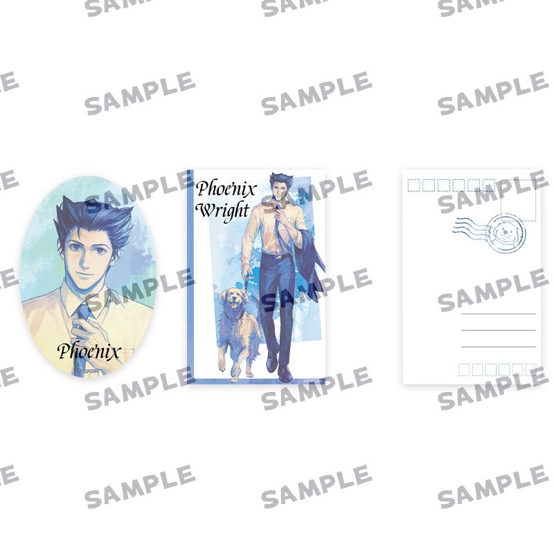 逆転裁判 動物シリーズ 缶バッジブロマイドセット 成歩堂龍一 ("Ace Attorney" Animal Series Can Badge Bromide Set Phoenix Wright)