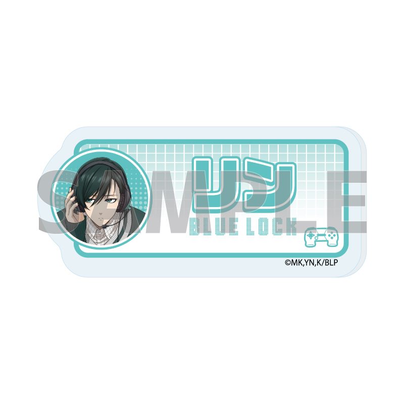 おなまえアクリルプレートバッジ ブルーロック 13 糸師凛 ゲーム実況Ver.(描き下ろしイラスト) (Name Acrylic Plate Badge "Blue Lock" 13 Itoshi Rin Game Commentary Ver. (Original Illustration))
