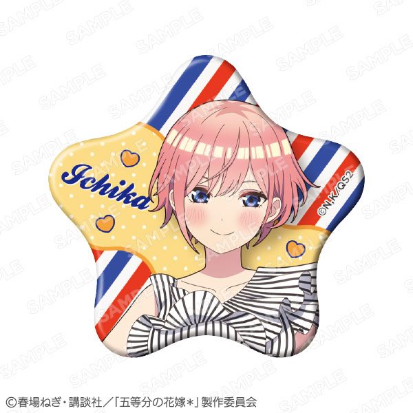 五等分の花嫁* グリッター星型缶バッジ 中野一花 ("The Quintessential Quintuplets Specials 2" Glitter Star Can Badge Nakano Ichika)