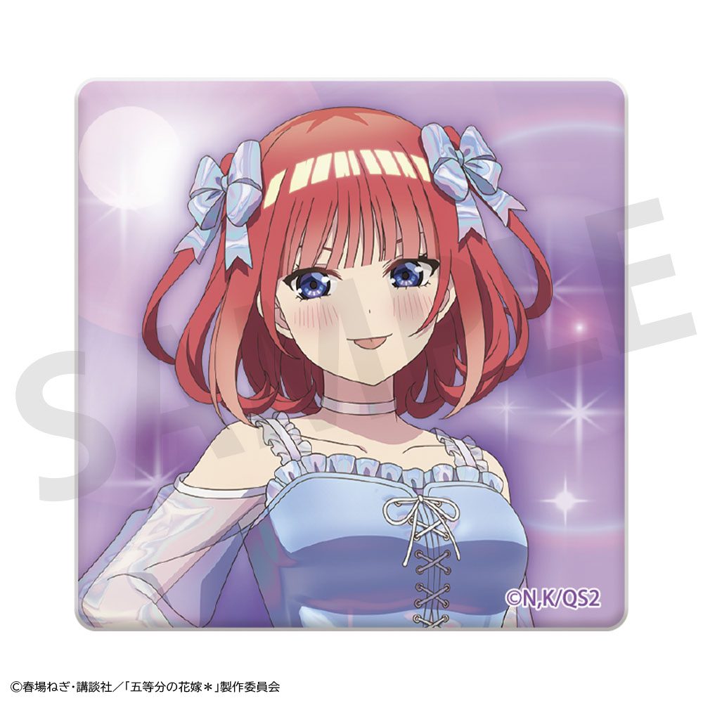 五等分の花嫁* スクエア缶バッジ 中野二乃 ("The Quintessential Quintuplets Specials 2" Square Can Badge Nakano Nino)