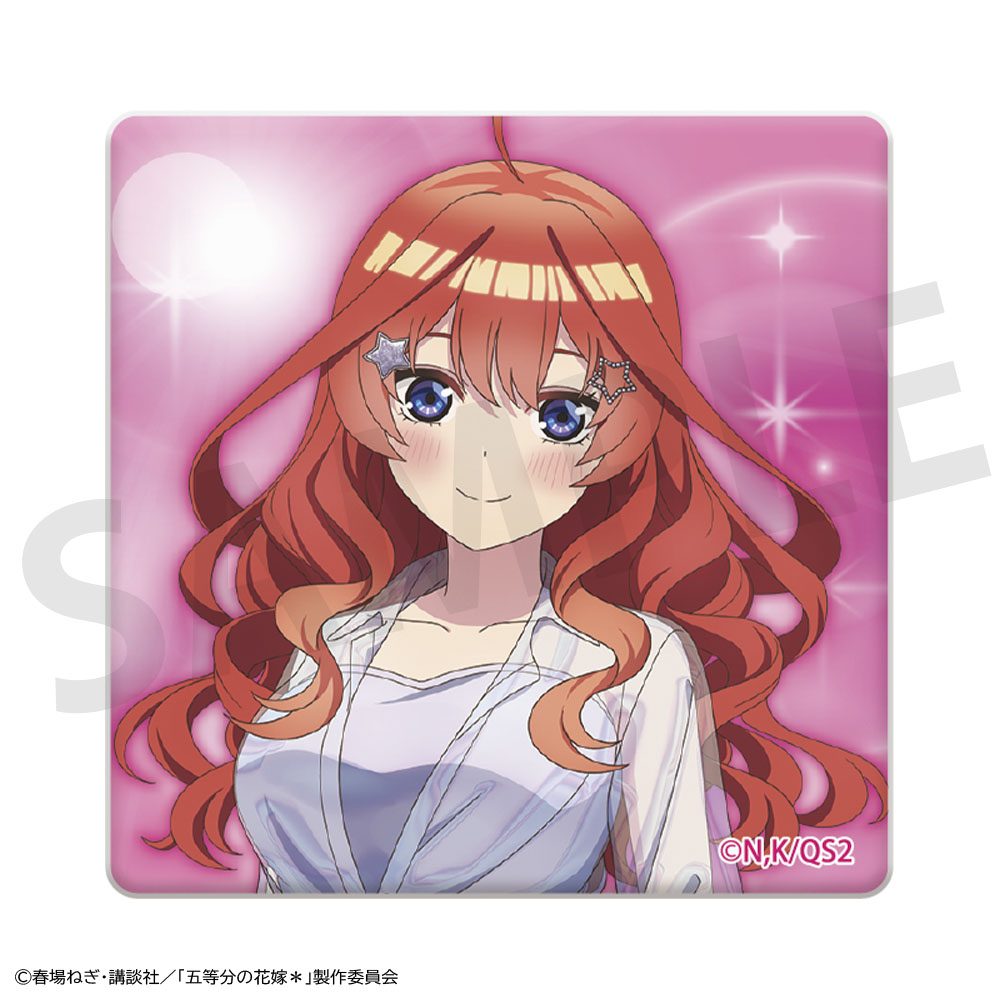 五等分の花嫁* スクエア缶バッジ 中野五月 ("The Quintessential Quintuplets Specials 2" Square Can Badge Nakano Itsuki)