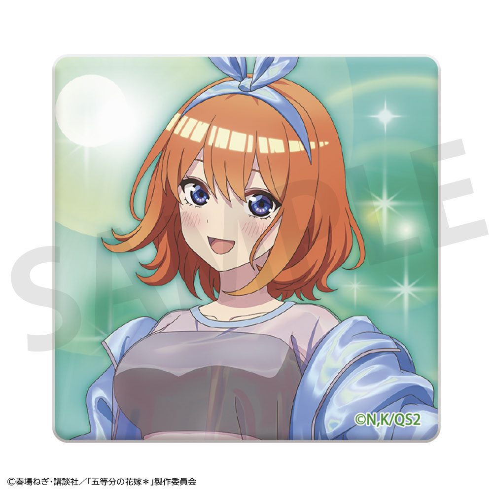 五等分の花嫁* スクエア缶バッジ 中野四葉 ("The Quintessential Quintuplets Specials 2" Square Can Badge Nakano Yotsuba)