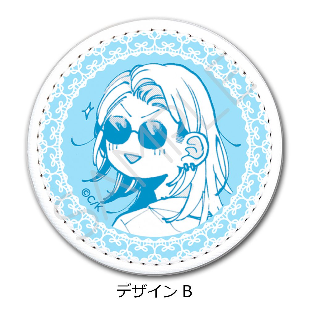 恋せよまやかし天使ども レザーバッジ(丸形) デザインB ("Fall in Love, You False Angels" Leather Badge (Round) Design B)