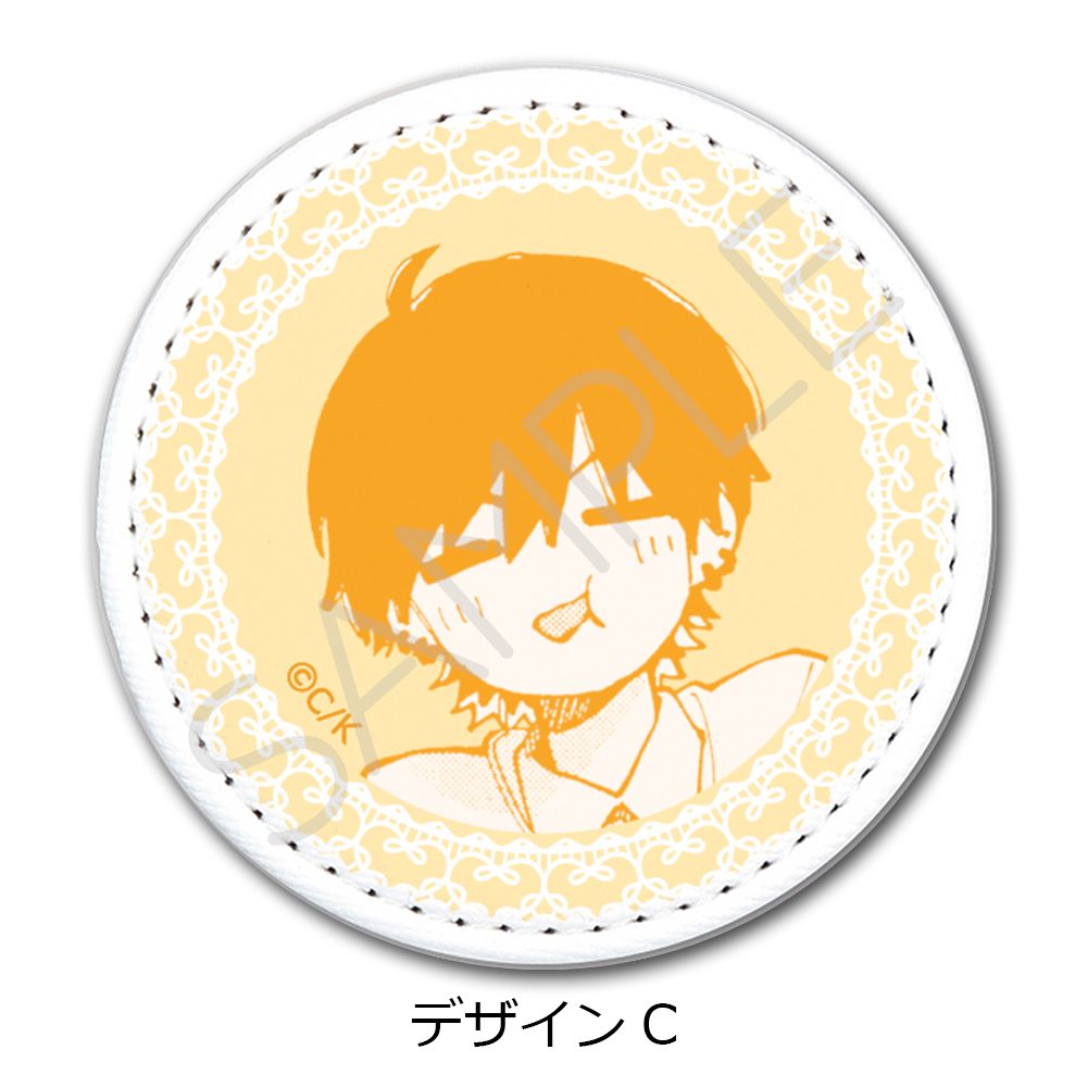恋せよまやかし天使ども レザーバッジ(丸形) デザインC ("Fall in Love, You False Angels" Leather Badge (Round) Design C)