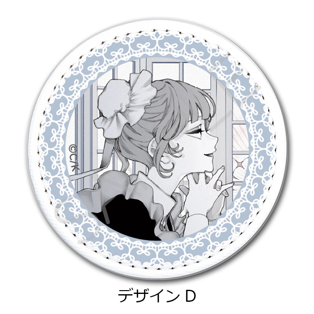 恋せよまやかし天使ども レザーバッジ(丸形) デザインD ("Fall in Love, You False Angels" Leather Badge (Round) Design D)