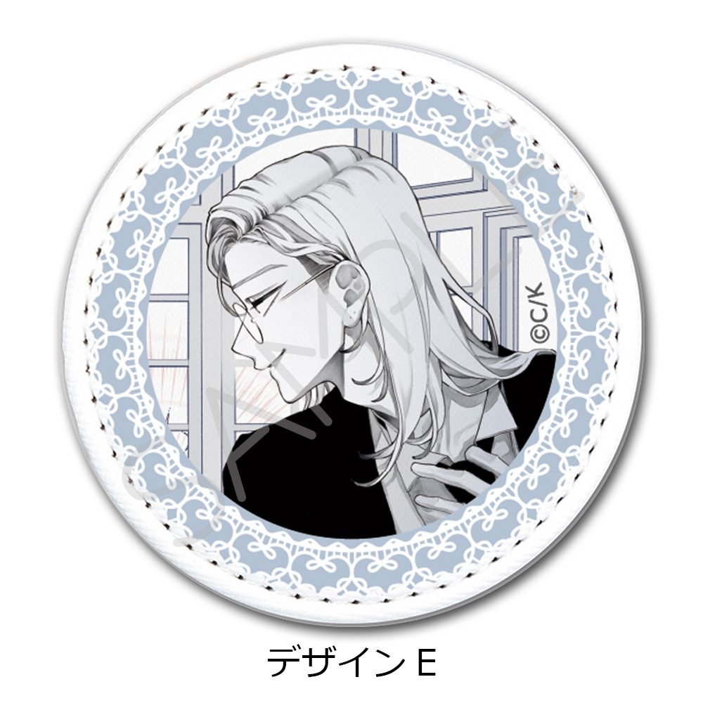 恋せよまやかし天使ども レザーバッジ(丸形) デザインE ("Fall in Love, You False Angels" Leather Badge (Round) Design E)