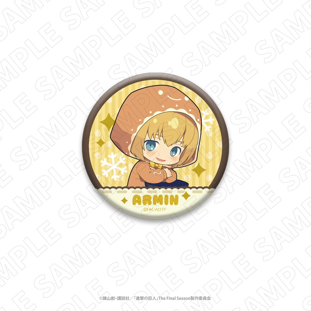 3 o'clock 進撃の巨人 ミニキャラ缶バッジ アルミン (3 o'clock "Attack on Titan" Mini Character Can Badge Armin)